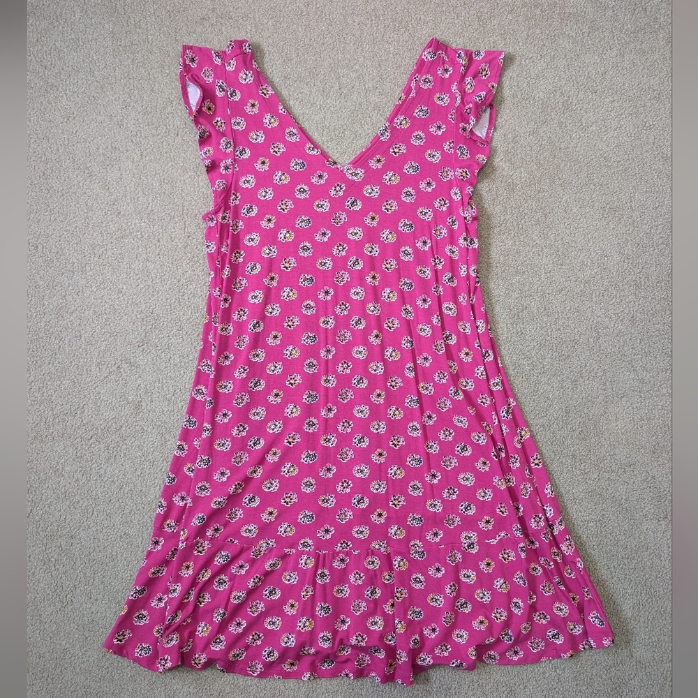 LOFT Floral Pink Dress